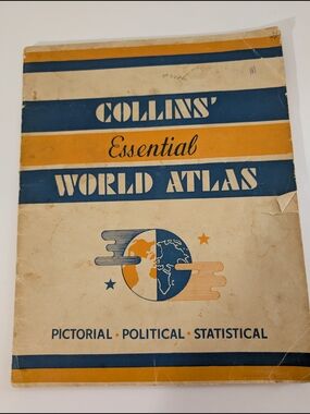 Collins Essential World Atlas - Blue and Mustard Cover
